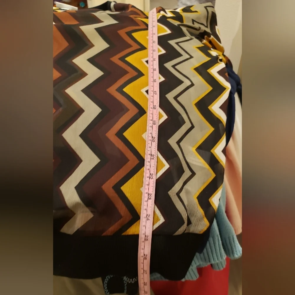 Missoni 20th Anniversary Womens Chevron Patterned Sheer Pullover Top